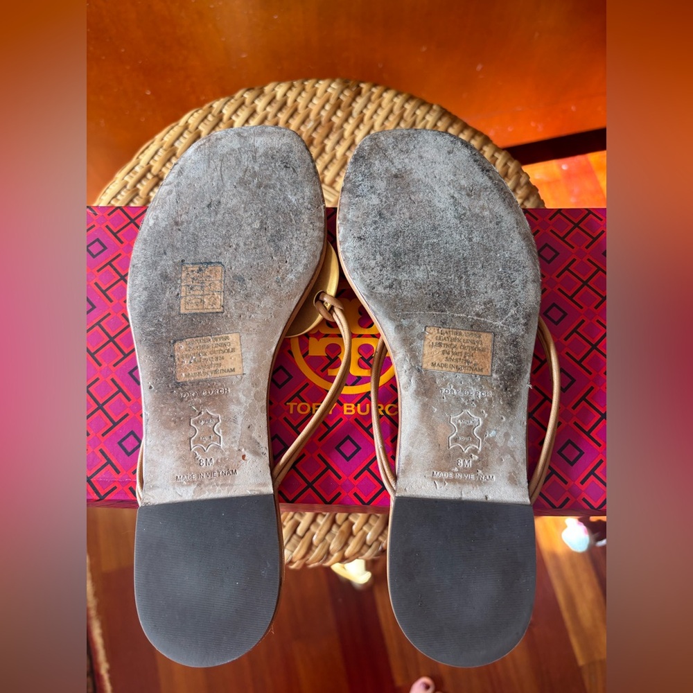 Tory Burch Patos sandals, caramel, size 8 - Picture 4 of 7